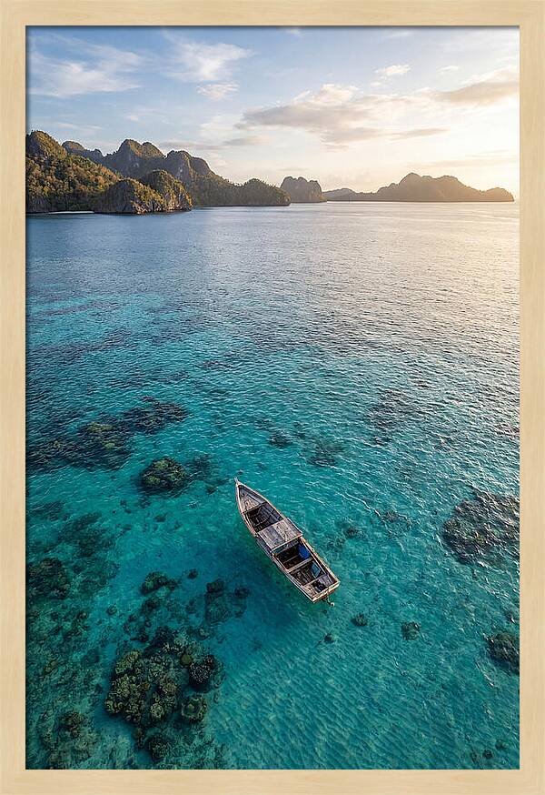 Aerial View Of A Serene Boat