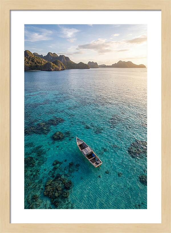 Aerial View Of A Serene Boat