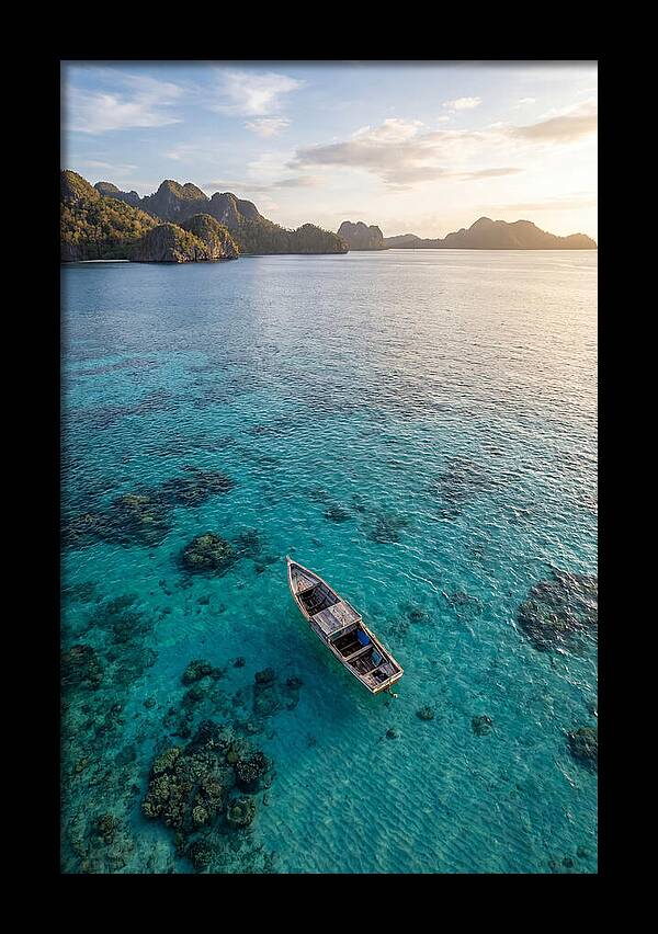 Aerial View Of A Serene Boat