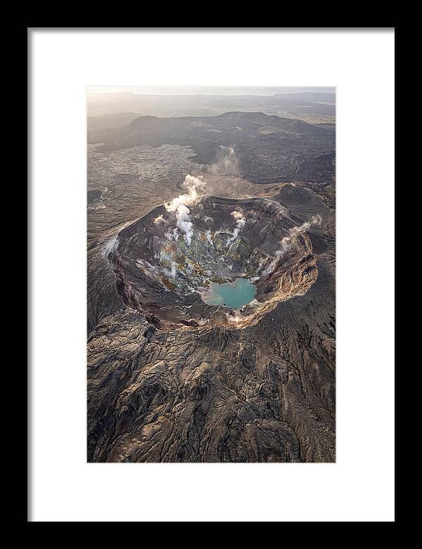 Aerial View Of A Volcano Crater