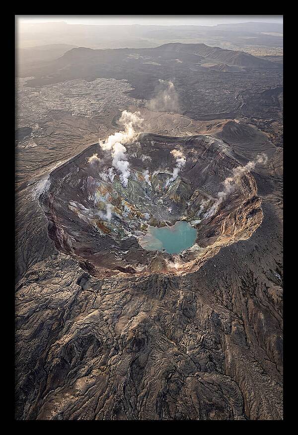 Aerial View Of A Volcano Crater