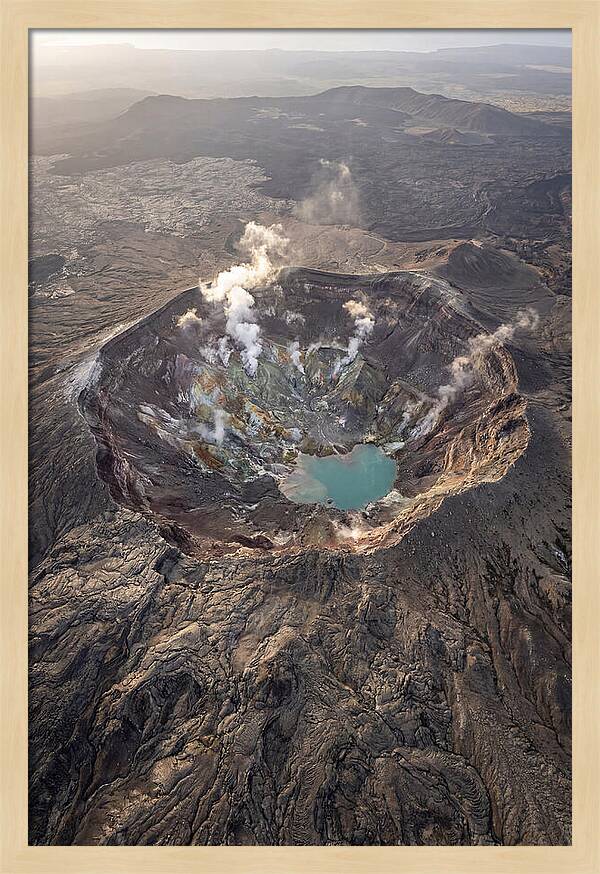 Aerial View Of A Volcano Crater