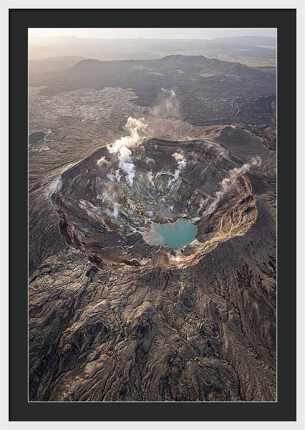 Aerial View Of A Volcano Crater