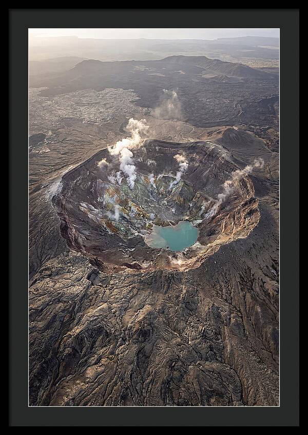 Aerial View Of A Volcano Crater