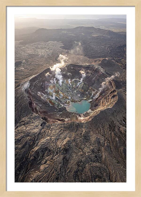 Aerial View Of A Volcano Crater