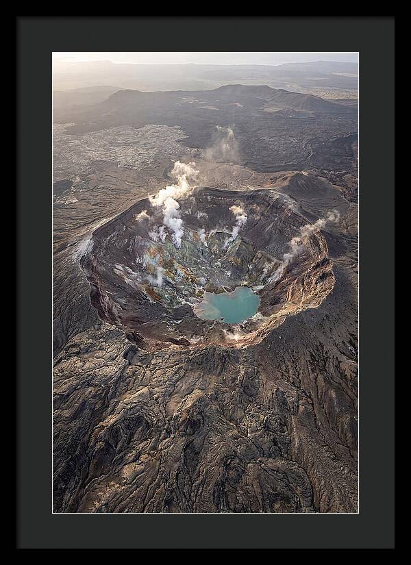 Aerial View Of A Volcano Crater