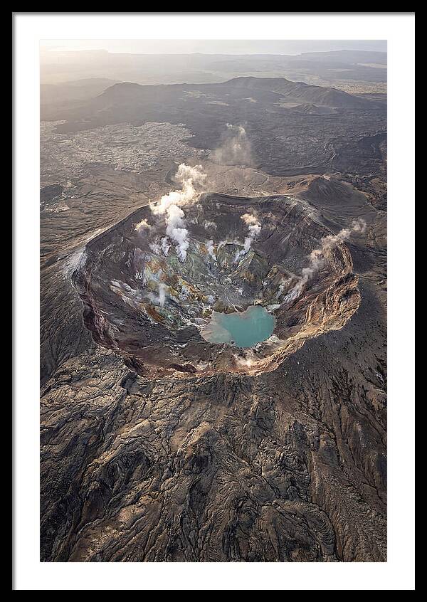 Aerial View Of A Volcano Crater