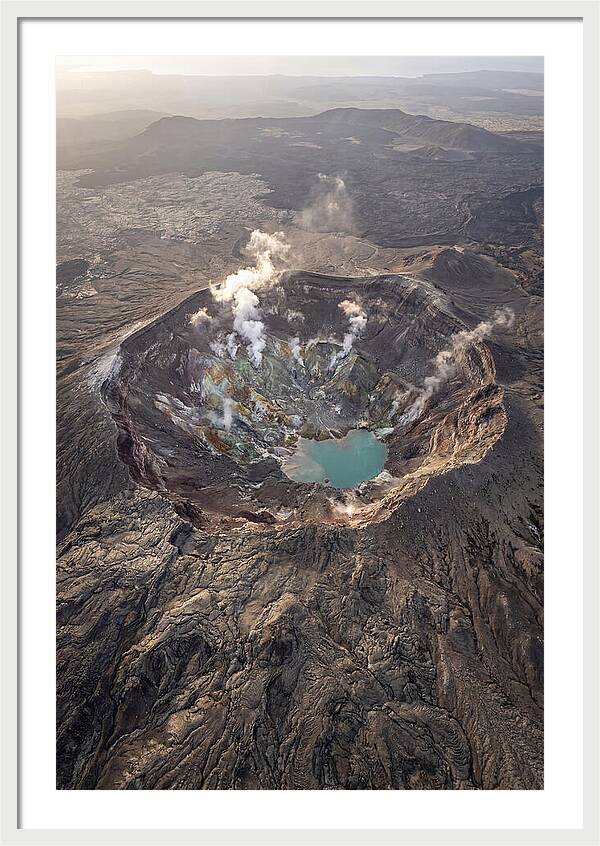 Aerial View Of A Volcano Crater