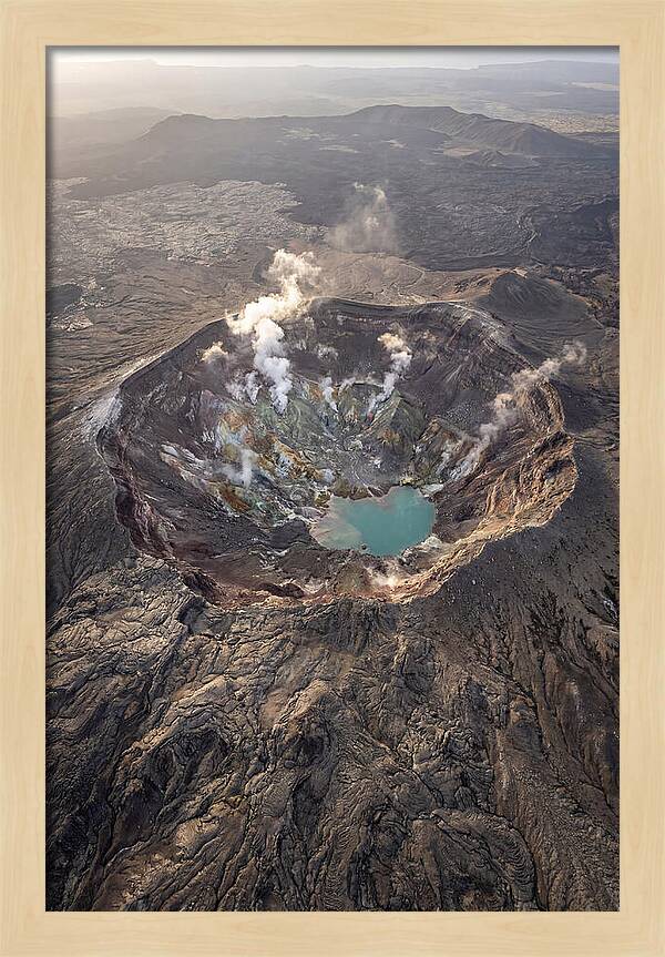 Aerial View Of A Volcano Crater