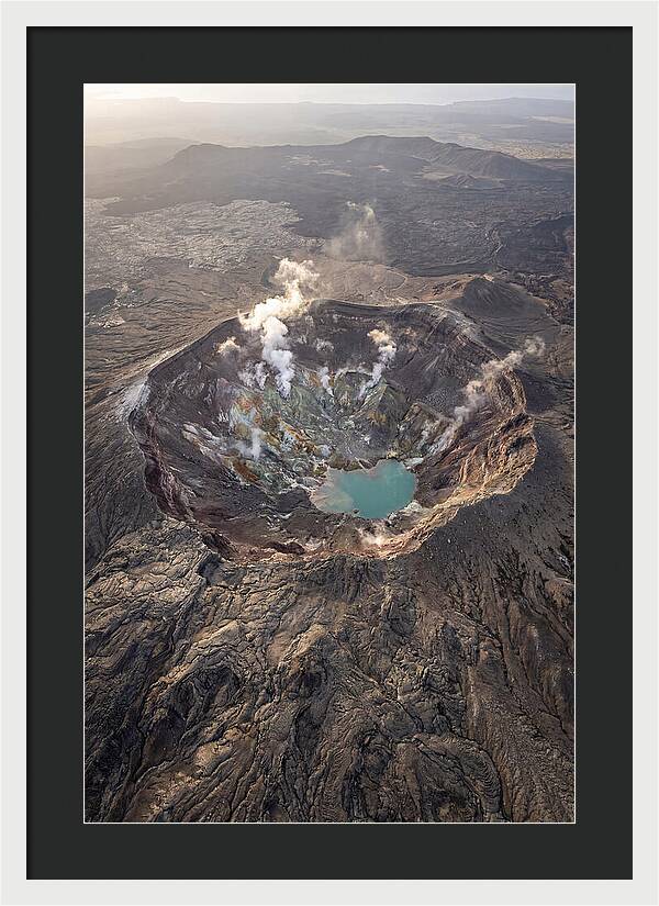 Aerial View Of A Volcano Crater