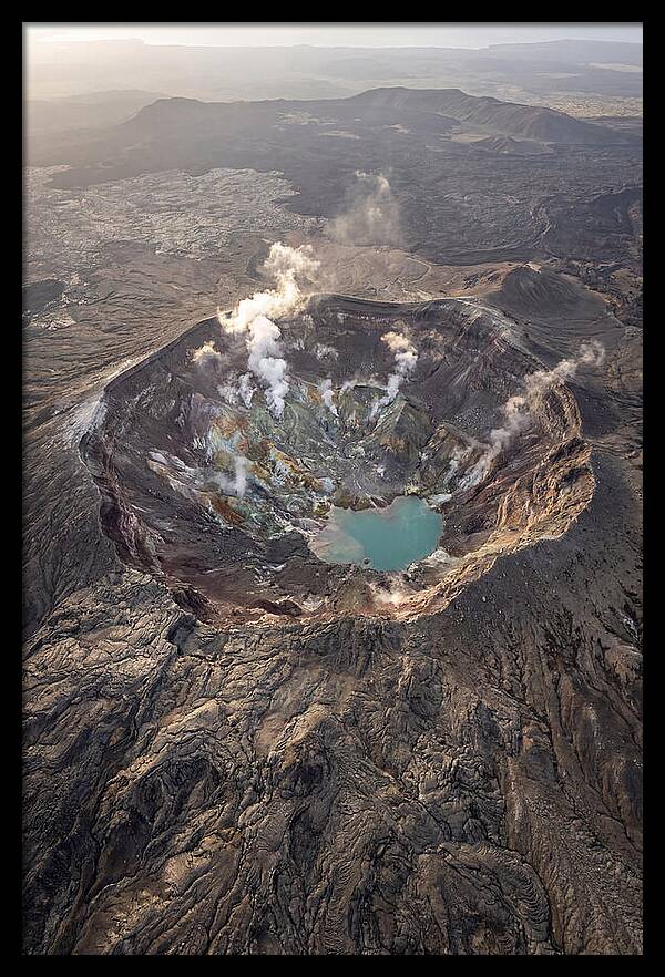 Aerial View Of A Volcano Crater