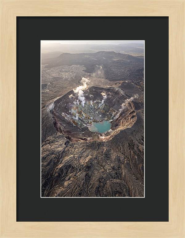 Aerial View Of A Volcano Crater