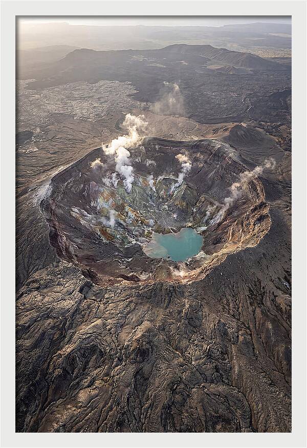 Aerial View Of A Volcano Crater