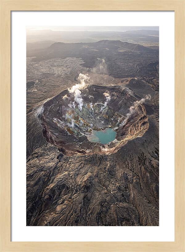 Aerial View Of A Volcano Crater