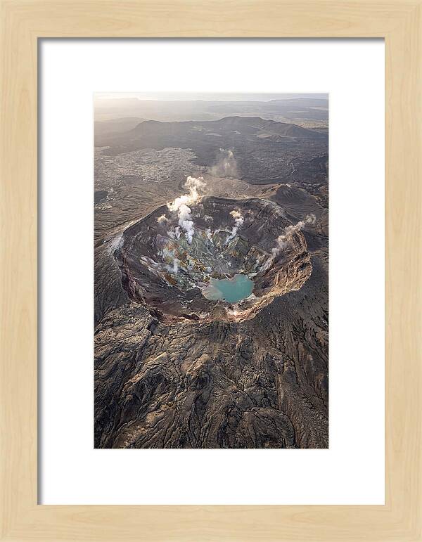 Aerial View Of A Volcano Crater