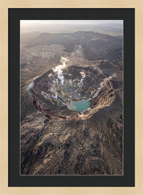 Aerial View Of A Volcano Crater