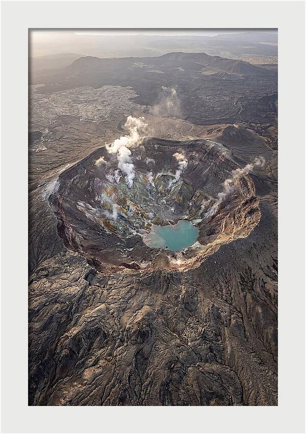 Aerial View Of A Volcano Crater