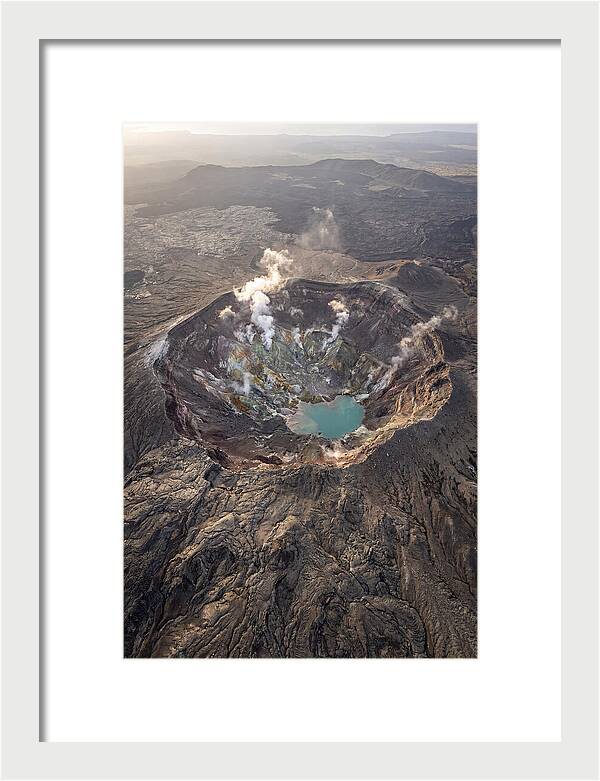 Aerial View Of A Volcano Crater