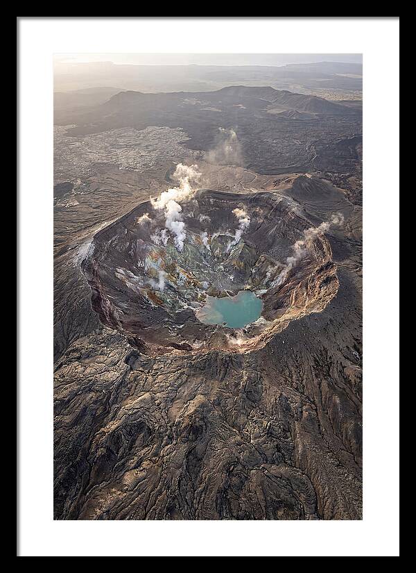 Aerial View Of A Volcano Crater
