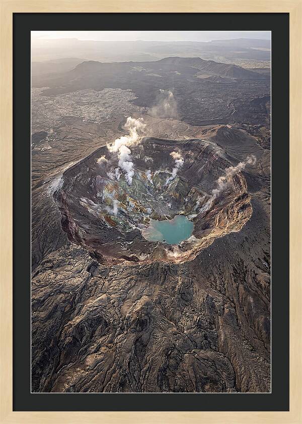 Aerial View Of A Volcano Crater