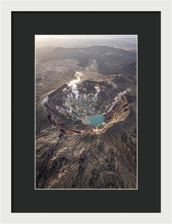 Aerial View Of A Volcano Crater