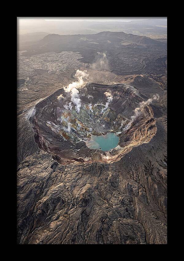 Aerial View Of A Volcano Crater
