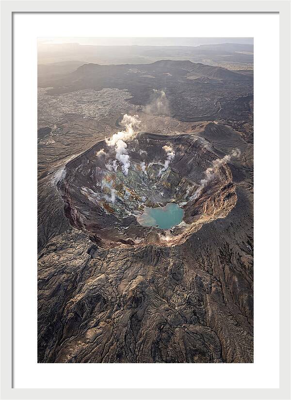 Aerial View Of A Volcano Crater