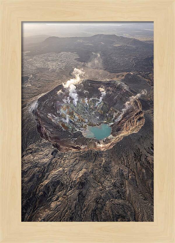 Aerial View Of A Volcano Crater