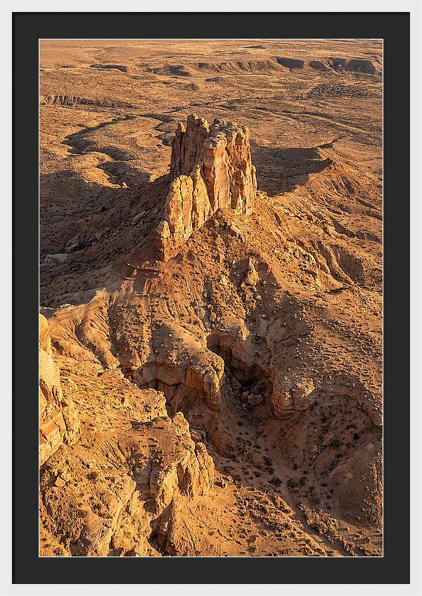 Aerial View Of Desert Rock Formation