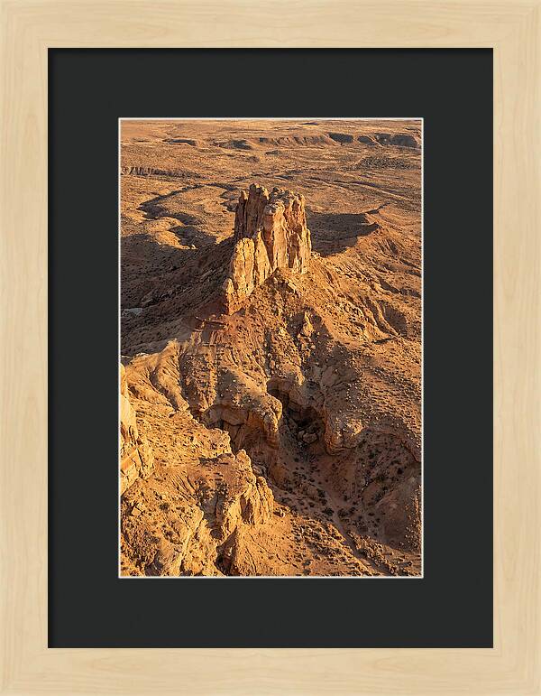 Aerial View Of Desert Rock Formation
