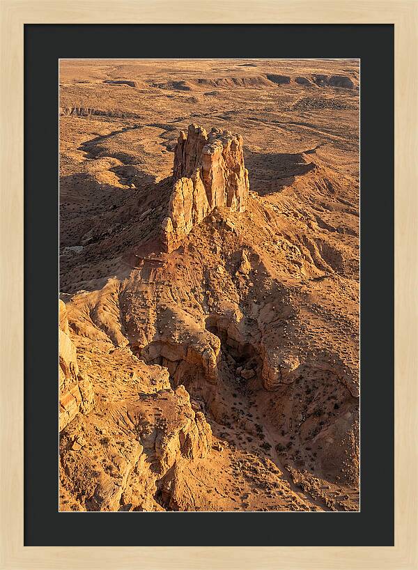 Aerial View Of Desert Rock Formation