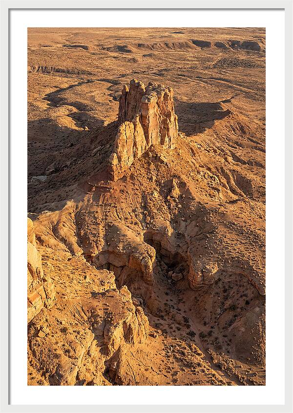Aerial View Of Desert Rock Formation