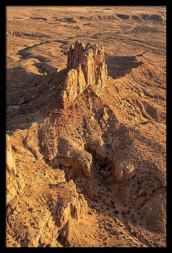Aerial View Of Desert Rock Formation