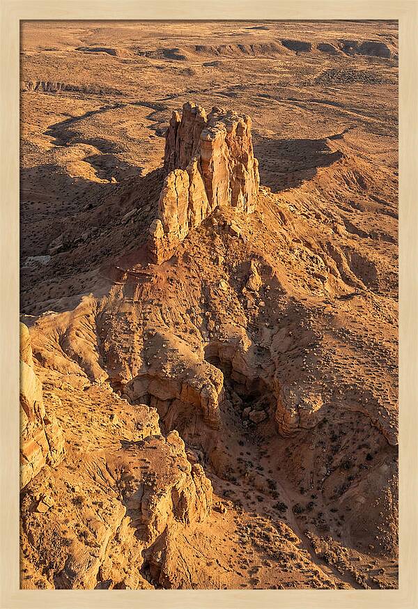 Aerial View Of Desert Rock Formation