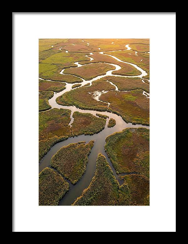 Aerial View Of Marshland Channels