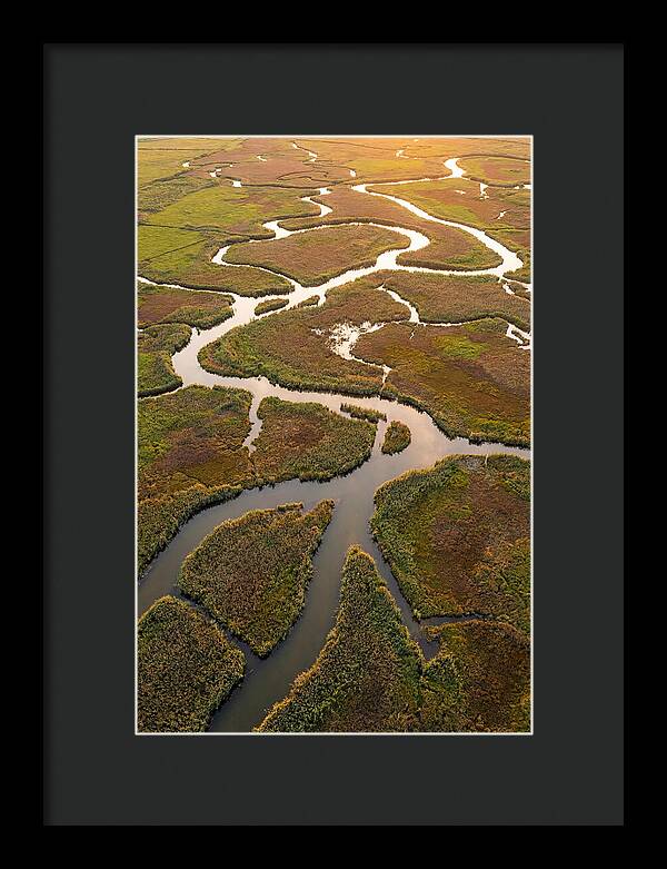 Aerial View Of Marshland Channels