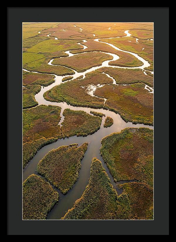 Aerial View Of Marshland Channels