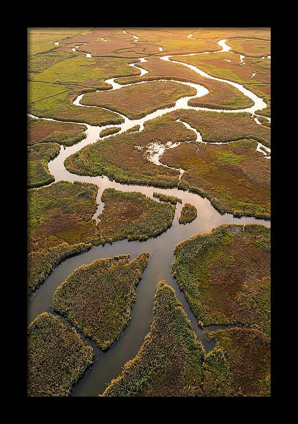 Aerial View Of Marshland Channels