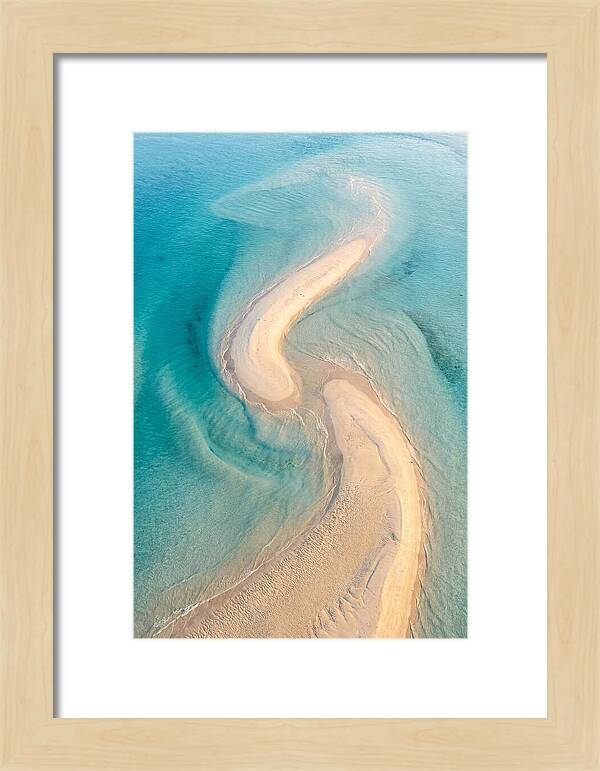 Aerial View Of Serene Sand Bar