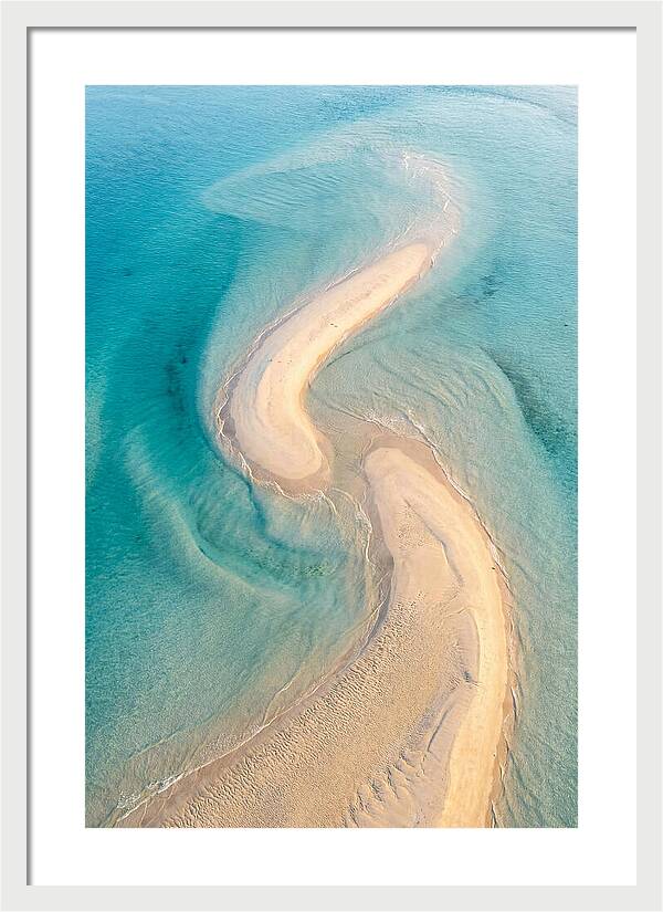 Aerial View Of Serene Sand Bar