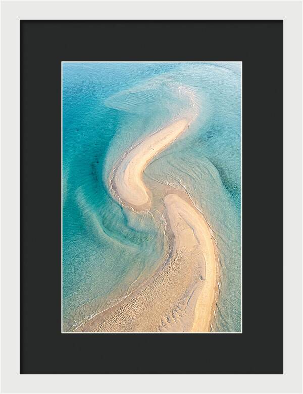 Aerial View Of Serene Sand Bar