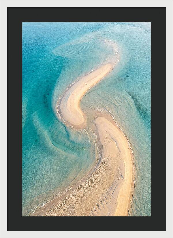 Aerial View Of Serene Sand Bar