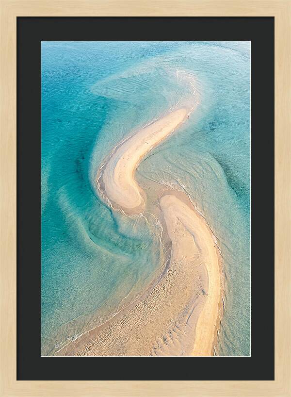 Aerial View Of Serene Sand Bar
