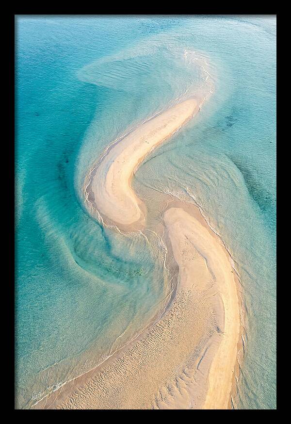 Aerial View Of Serene Sand Bar
