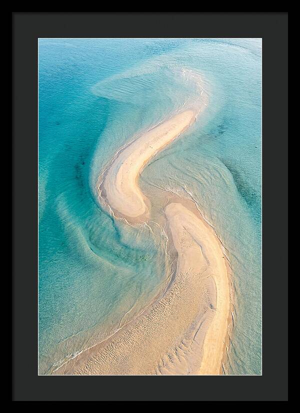 Aerial View Of Serene Sand Bar
