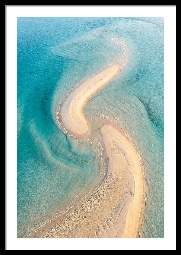 Aerial View Of Serene Sand Bar
