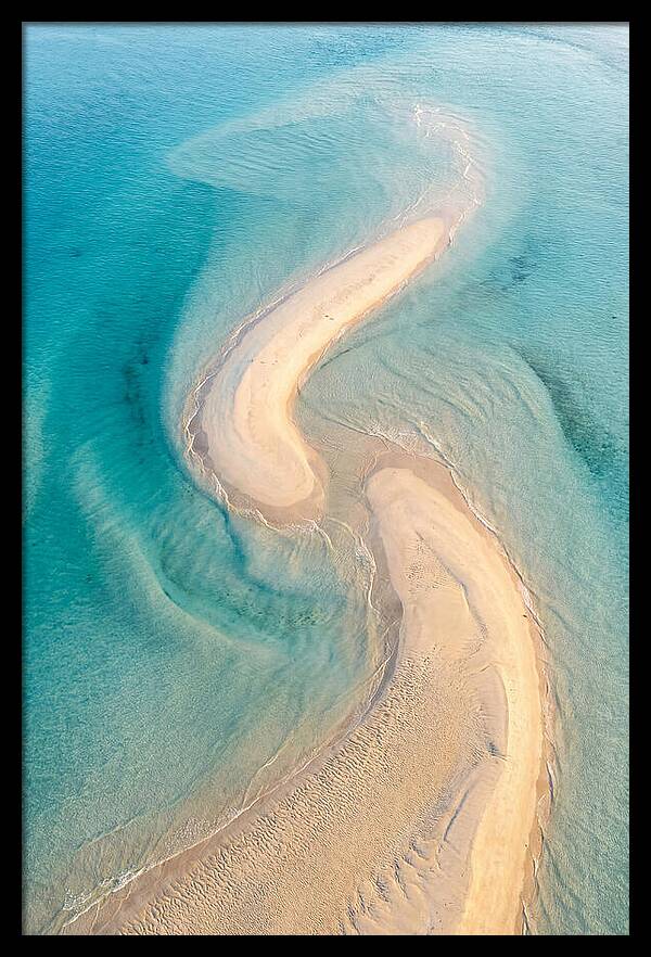 Aerial View Of Serene Sand Bar