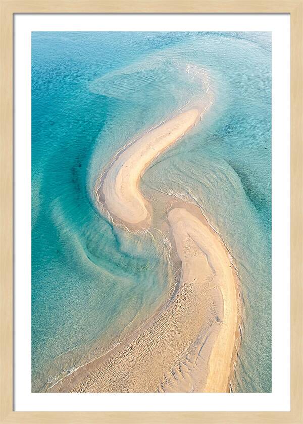 Aerial View Of Serene Sand Bar