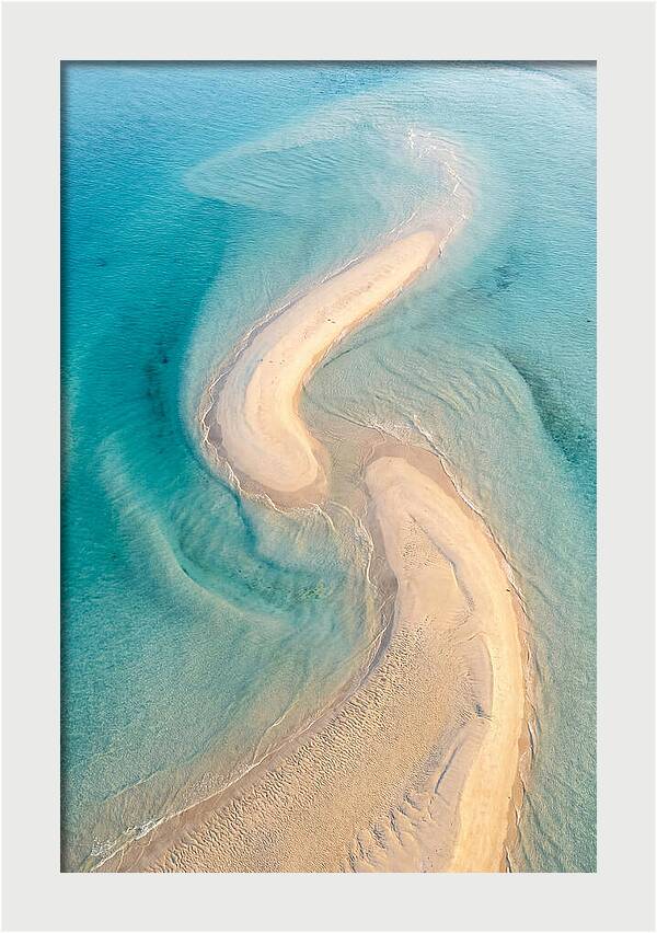 Aerial View Of Serene Sand Bar
