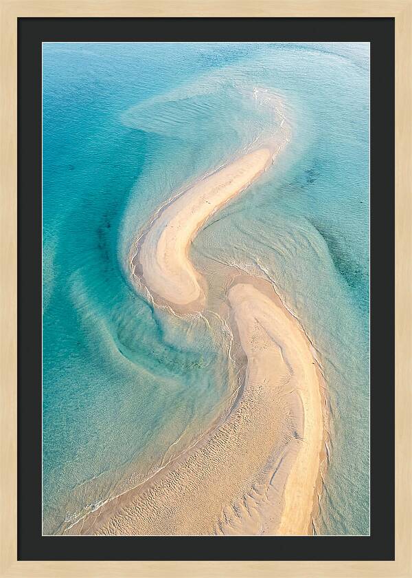 Aerial View Of Serene Sand Bar